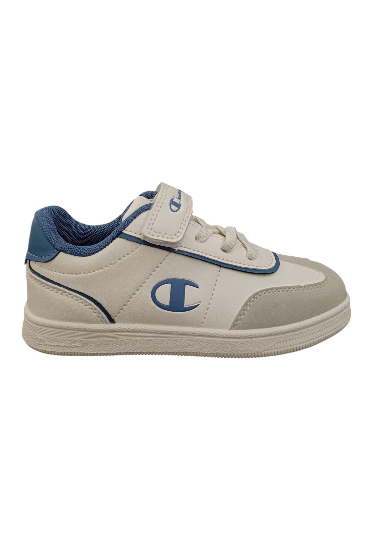 Scarpe sneakers Bambini e ragazzi Champion REBOUND  bianco-blue laccio elastico e velcro