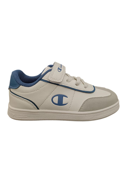 Scarpe sneakers Bambini e ragazzi Champion REBOUND  bianco-blue laccio elastico e velcro
