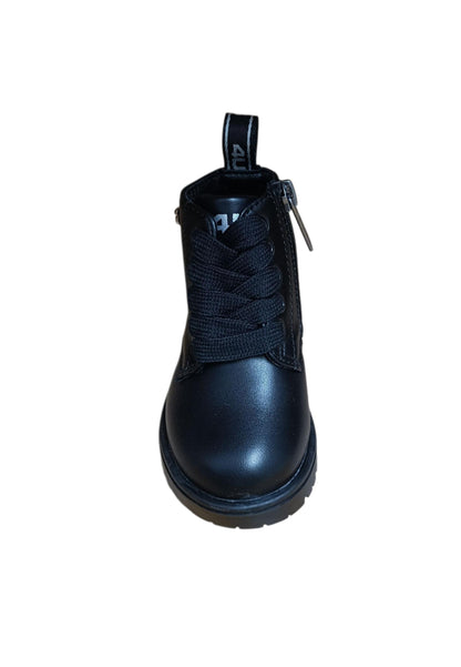 Anfibio bambino 4US Paciotti Martin nero pelle zip laterale urban style