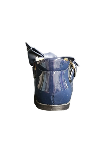 Ballerina primi passi Panyno B1528 blu vernice fibbia fiocco estraibile