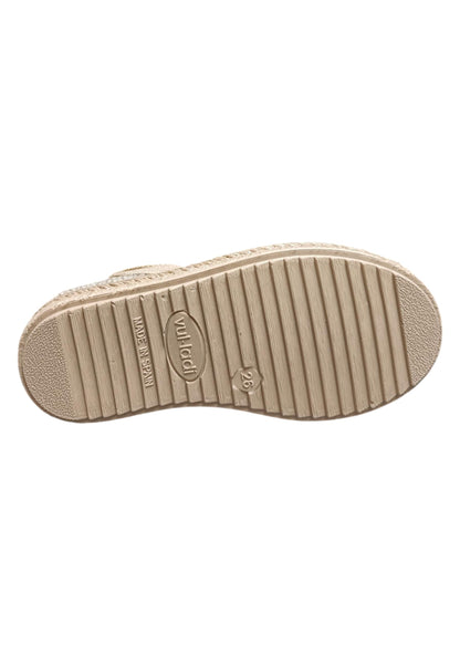 Espadrillas bambina Vul-Ladi Carla beige tela laccio summer style
