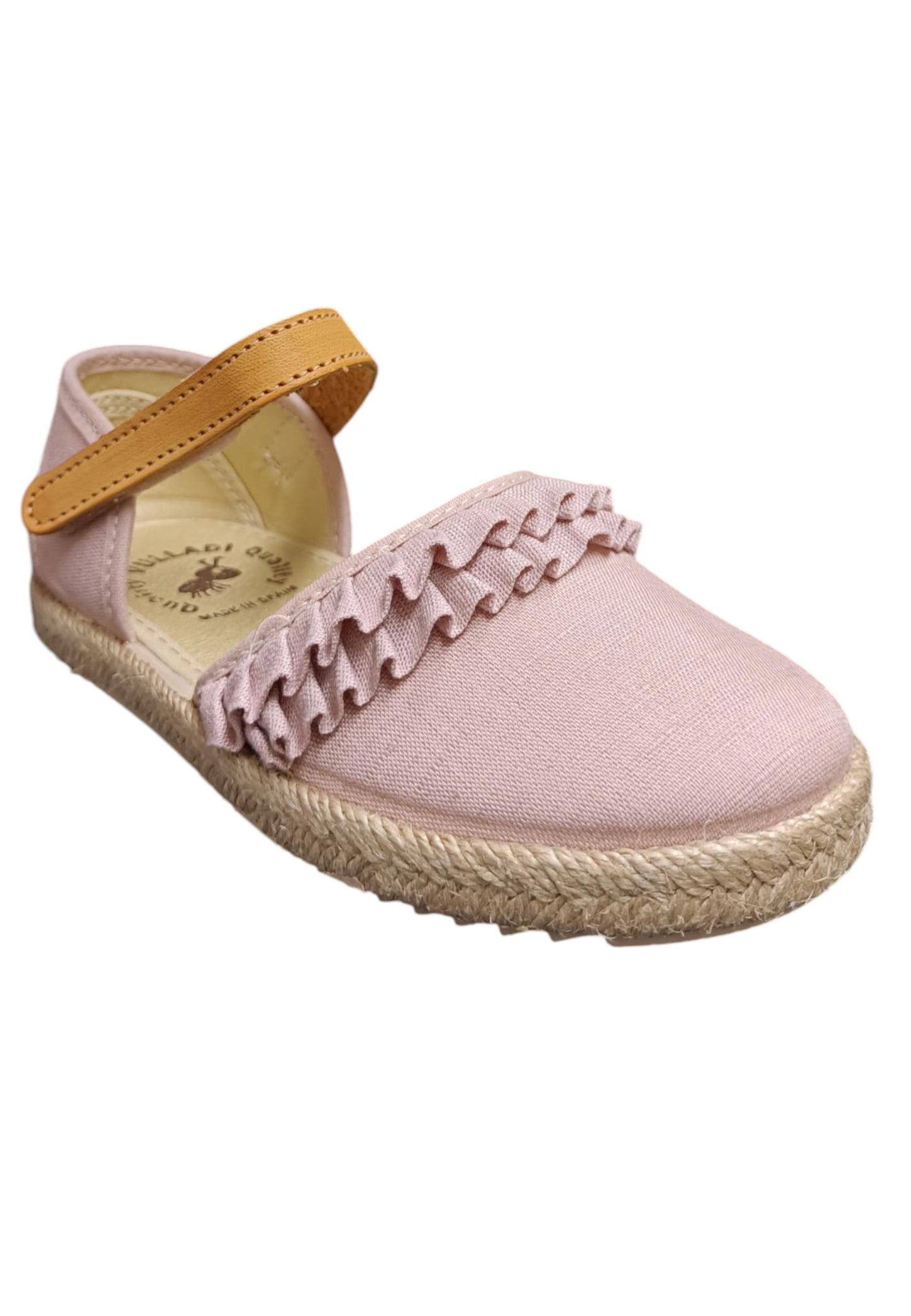 Espadrillas bambina Vul-Ladi Carla beige rosa verde tela velcro summer style