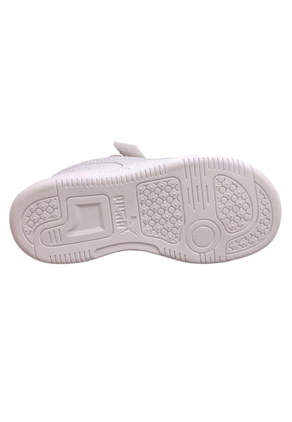 Scarpe sneakers Bambini e ragazzi PUMA REBOUND  bianco laccio elastico e velcro