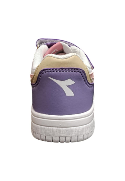 Scarpe sneakers Bambine e ragazze Diadora GAME  bianco-viola velcro