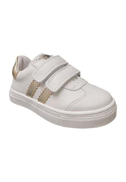 Scarpe sneakers Bambine e ragazze balducci BUTTER  bianco-oro velcro