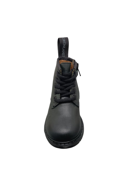 Anfibio bambino Grunland Junior Nill nero pelle zip laterale urban style