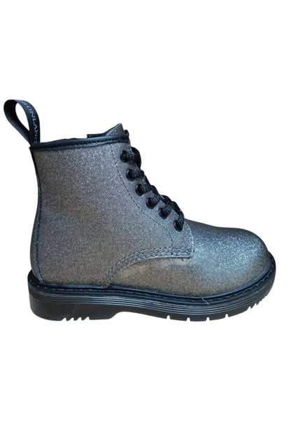 Anfibio bambina Grunland Junior Taba antracite glitter zip laterale urban style