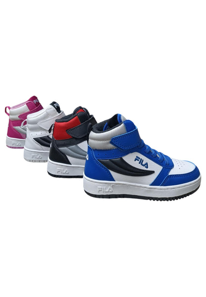 Scarpe sneakers Unisex bambino fila REGA  bianco-celeste-blue laccio elastico e velcro
