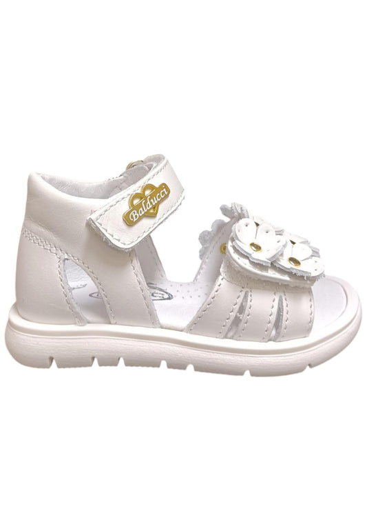 Scarpe sandalo tallonato Bambine balducci CITA  bianco velcro