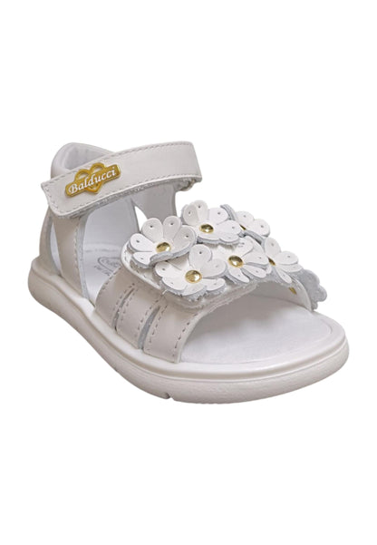 Scarpe sandalo tallonato Bambine balducci CITA  bianco velcro