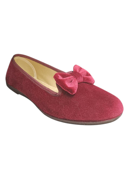 Ballerina ragazza Vul-Ladi Candy bordeaux velluto velcro elegance style