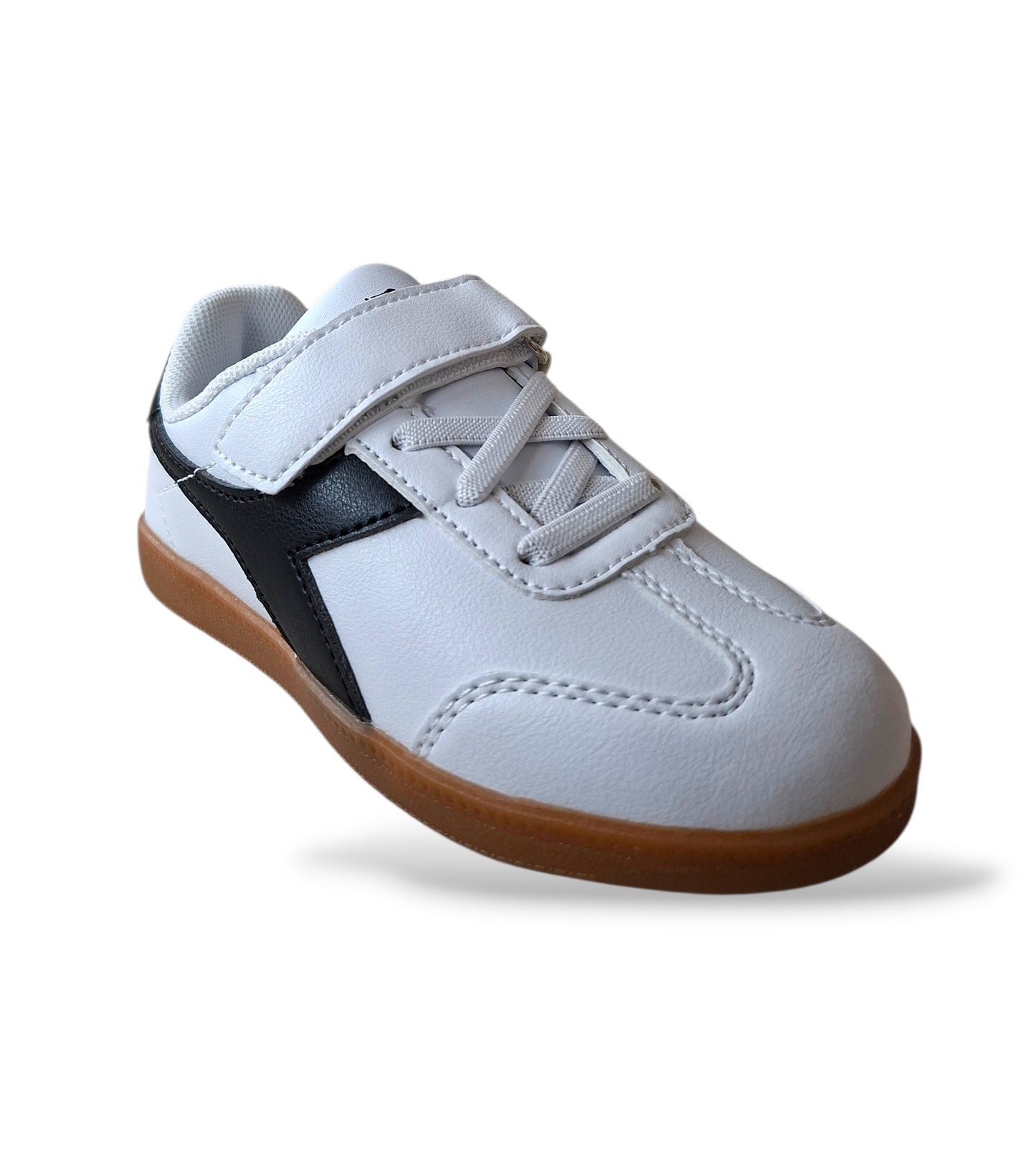 Scarpe sneakers Bambini e ragazzi Diadora KYOTO bianco-nero laccio elastico e velcro