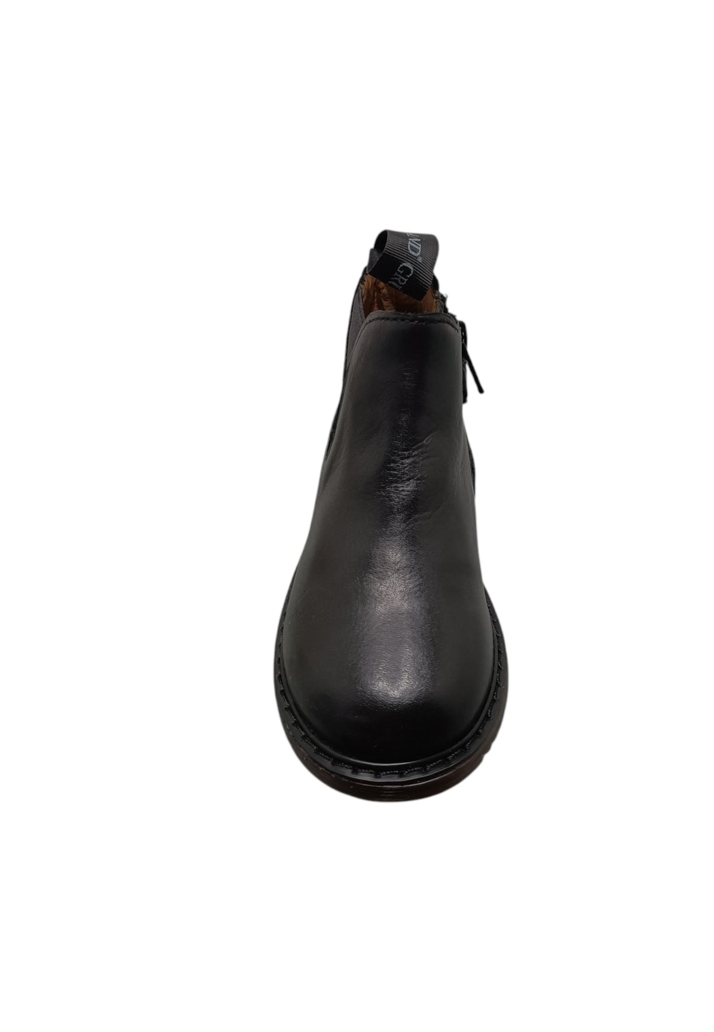 Stivaletti bambino Grunland Junior Nill nero pelle - Anfibi con zip laterale