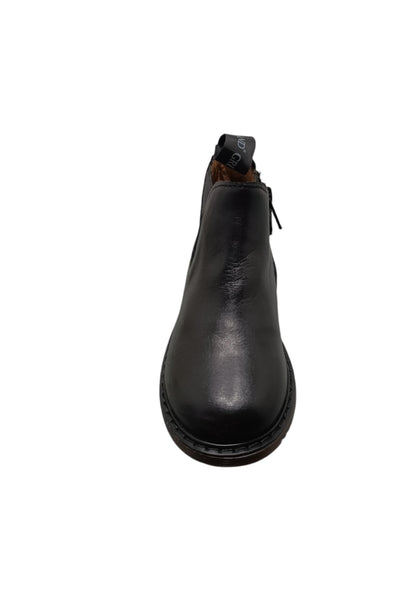 Stivaletti bambino Grunland Junior Nill nero pelle - Anfibi con zip laterale
