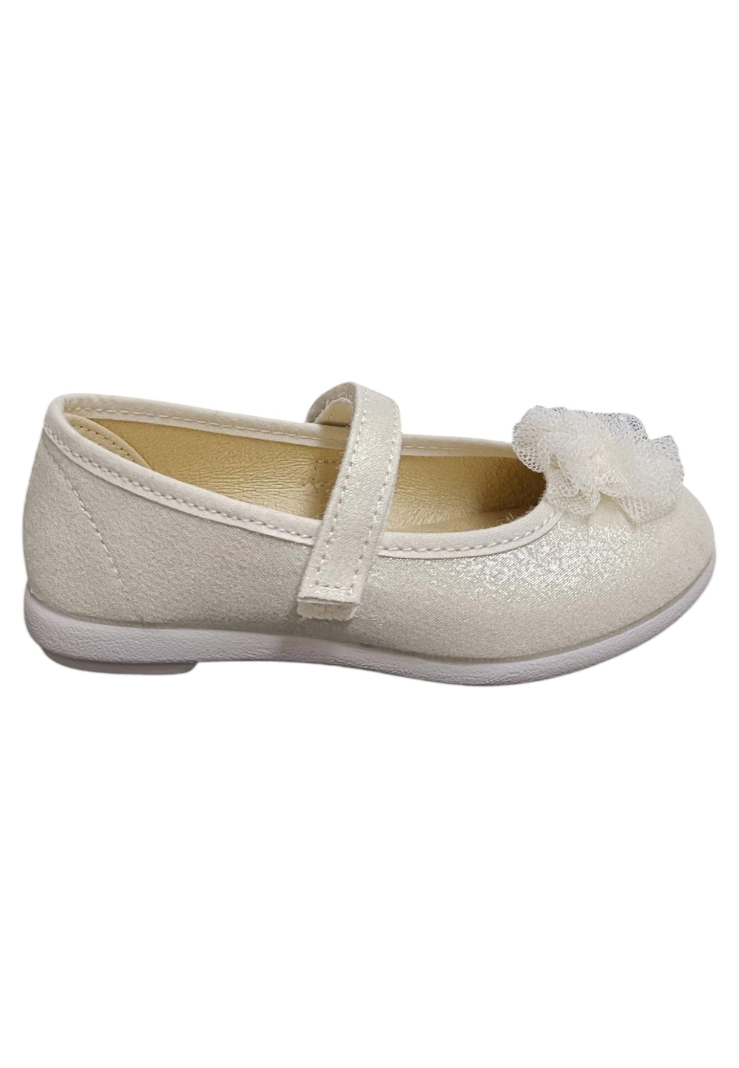 Ballerina bambina Vul-Ladi Candy beige tela velcro comfort style