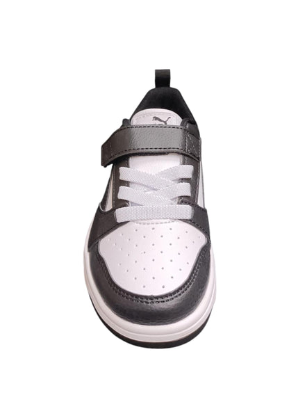 Scarpe sneakers Bambini e ragazzi PUMA REBOUND  nero-bianco laccio elastico e velcro