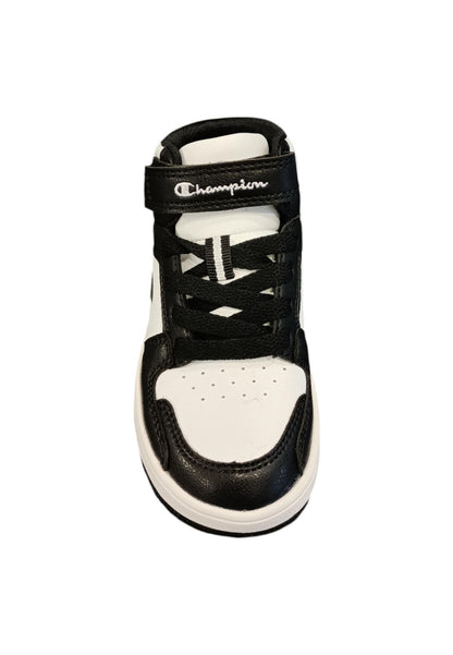 Scarpe sneakers Unisex bambini Champion REBOUND  bianco-nero laccio elastico