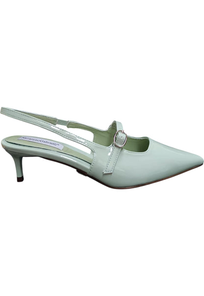 Décolleté donna Nazareno Gabrieli verde tiffany vernice - Eleganza fresca con elastico