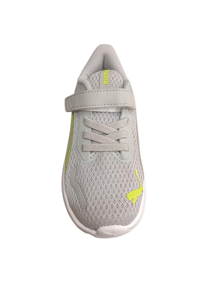Sneakers Bambini Puma Pounce Lite Grigio Giallo - Scarpe Ginnastica Leggere