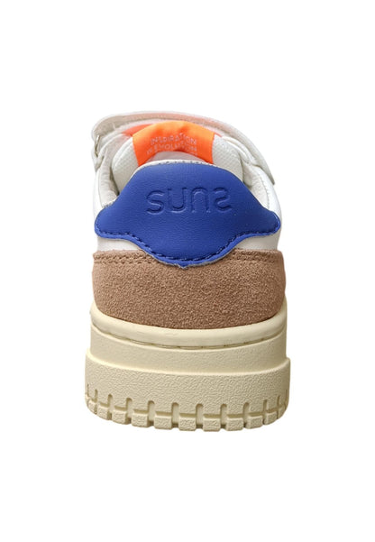 Scarpe sneakers Unisex bambini SUNS EXPLORER  bianco-azzurro-taupe 20-35 velcro/ 36-39 laccio