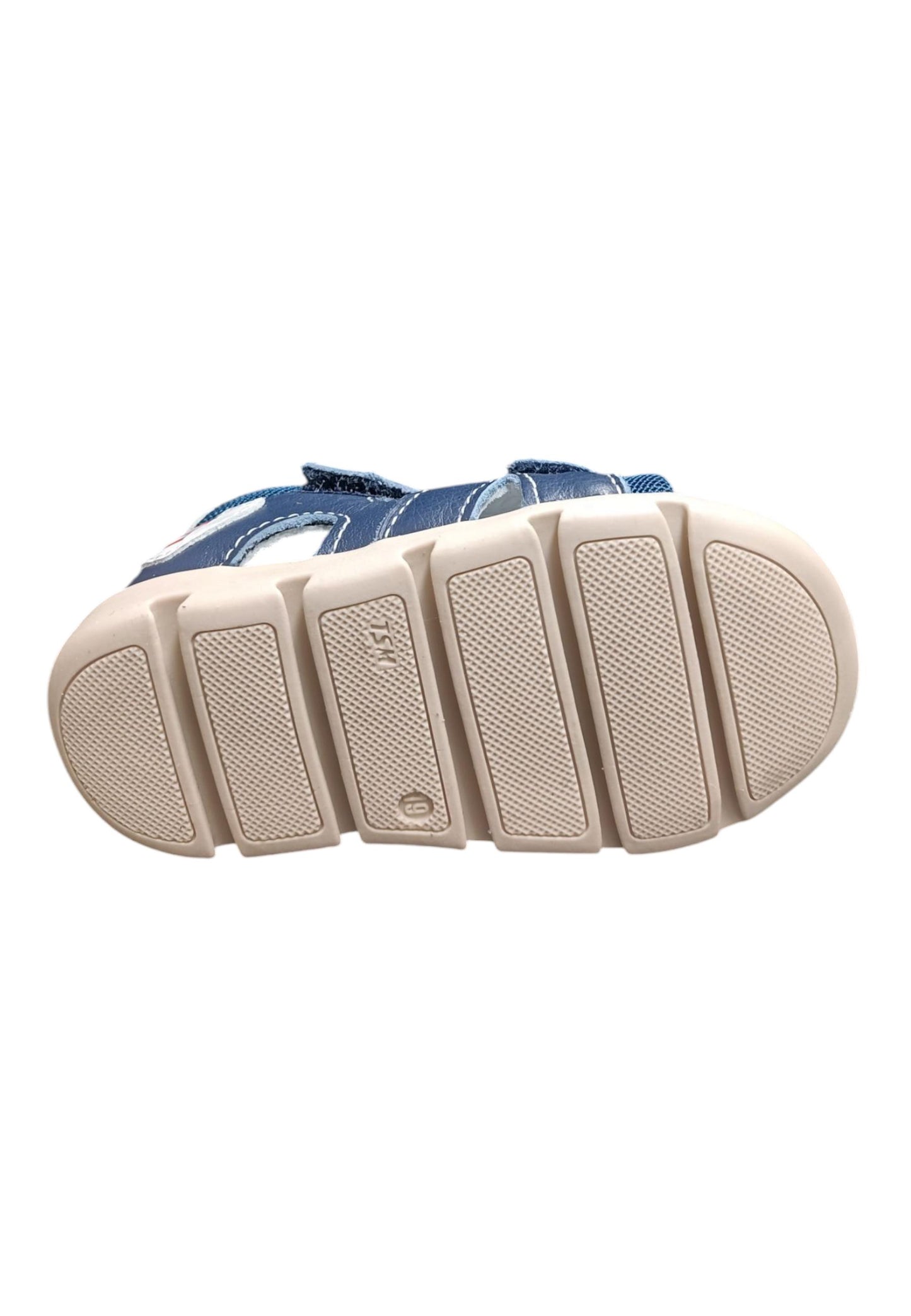 Sandalo bambino Balocchi Over blue-bianco pelle - Primi passi tallonato con velcro