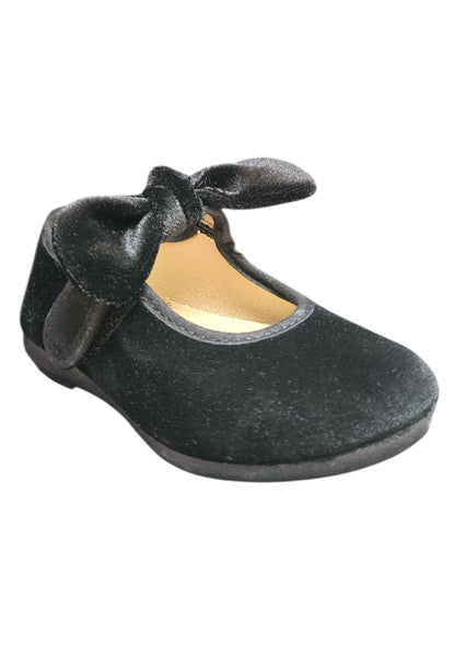 Ballerina bambina Vul-Ladi Candy nero velluto velcro elegance style