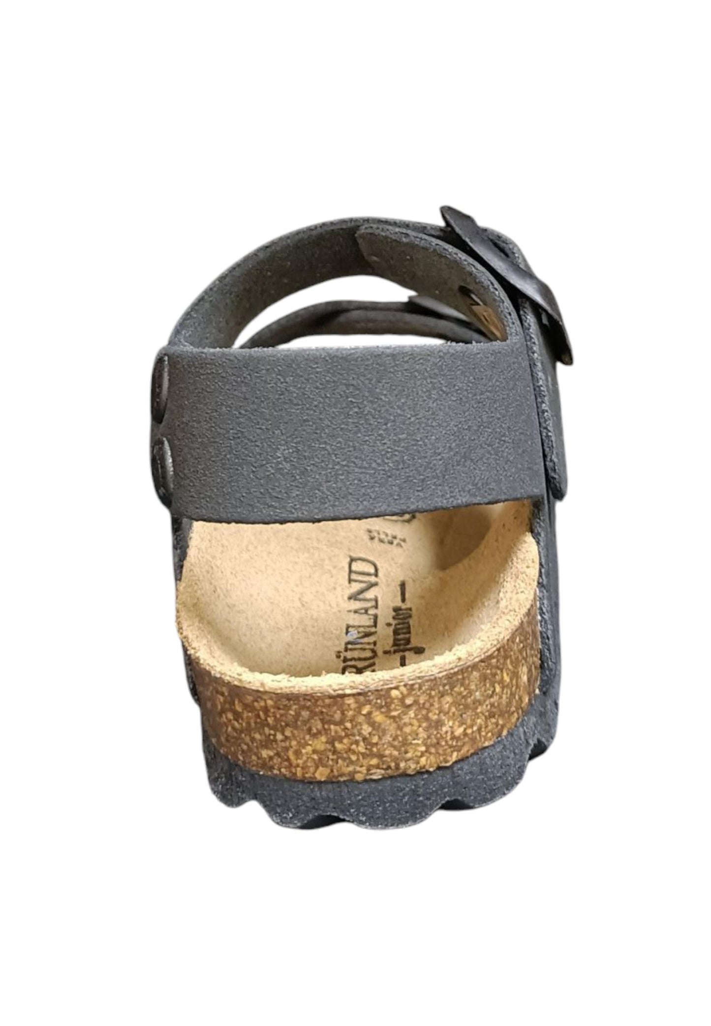 Sandalo bambino Grunland Junior 0635 nero bio fibbia comfort naturale