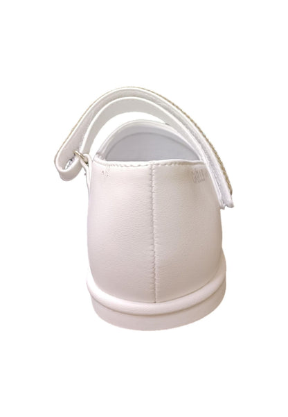 Ballerina bambina Gaelle Lipstick bianco multicolore pelle velcro elegance style