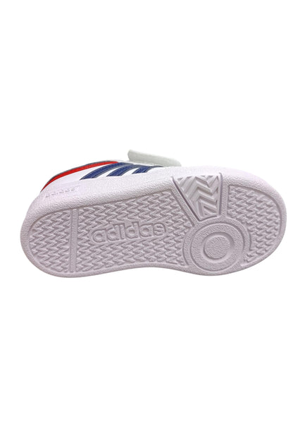 sarpe sneakers Bambini e ragazzi adidas hoops  bianco-blue-rosso velcro