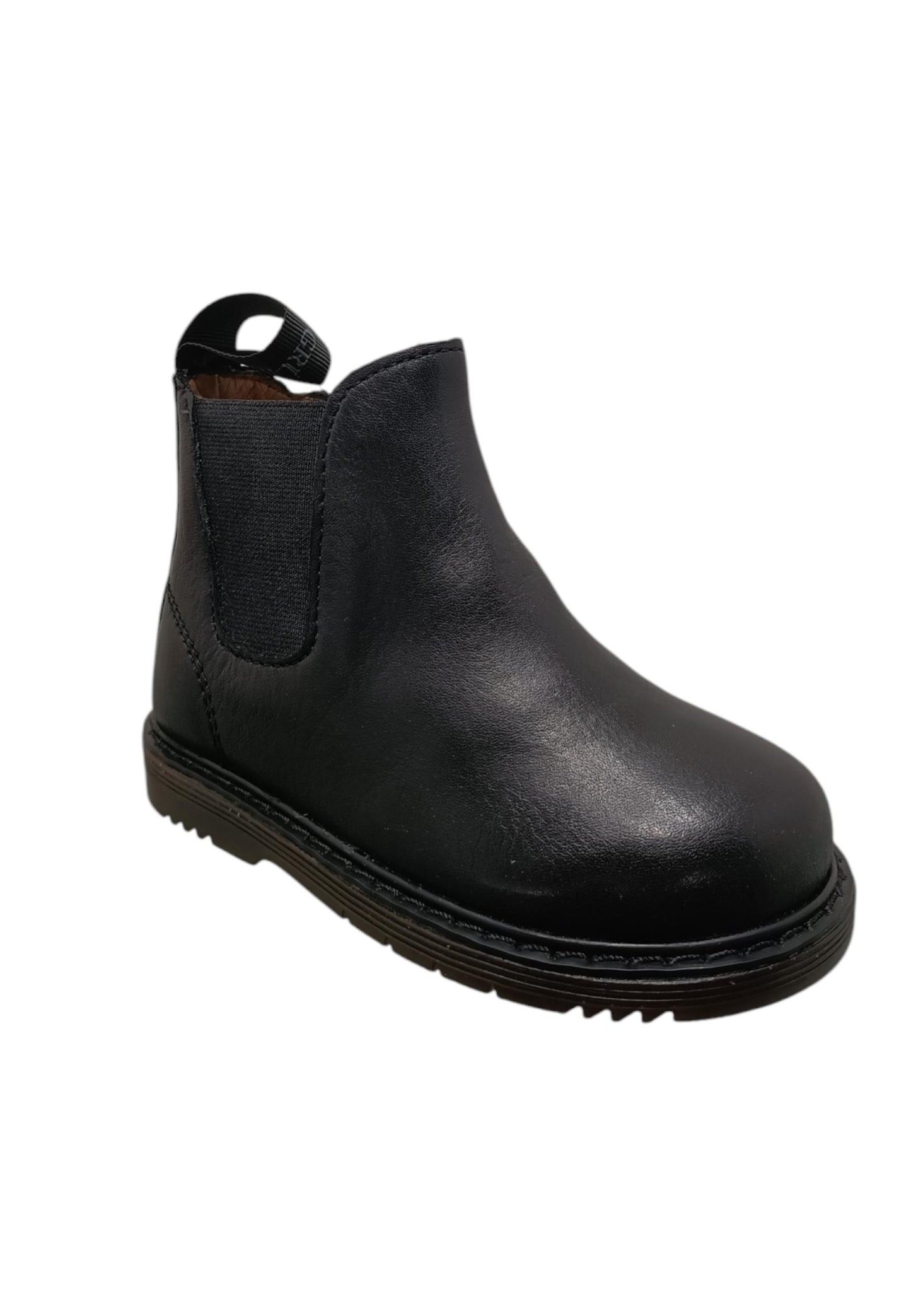 Stivaletti bambino Grunland Junior Nill nero pelle - Anfibi con zip laterale