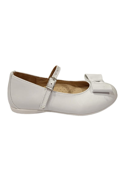Ballerina bambina Platis P2077 bianco multicolore pelle fibbia elegance style