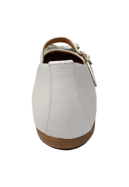 Ballerina bambina Platis P2079 bianco multicolore pelle fibbia elegance style