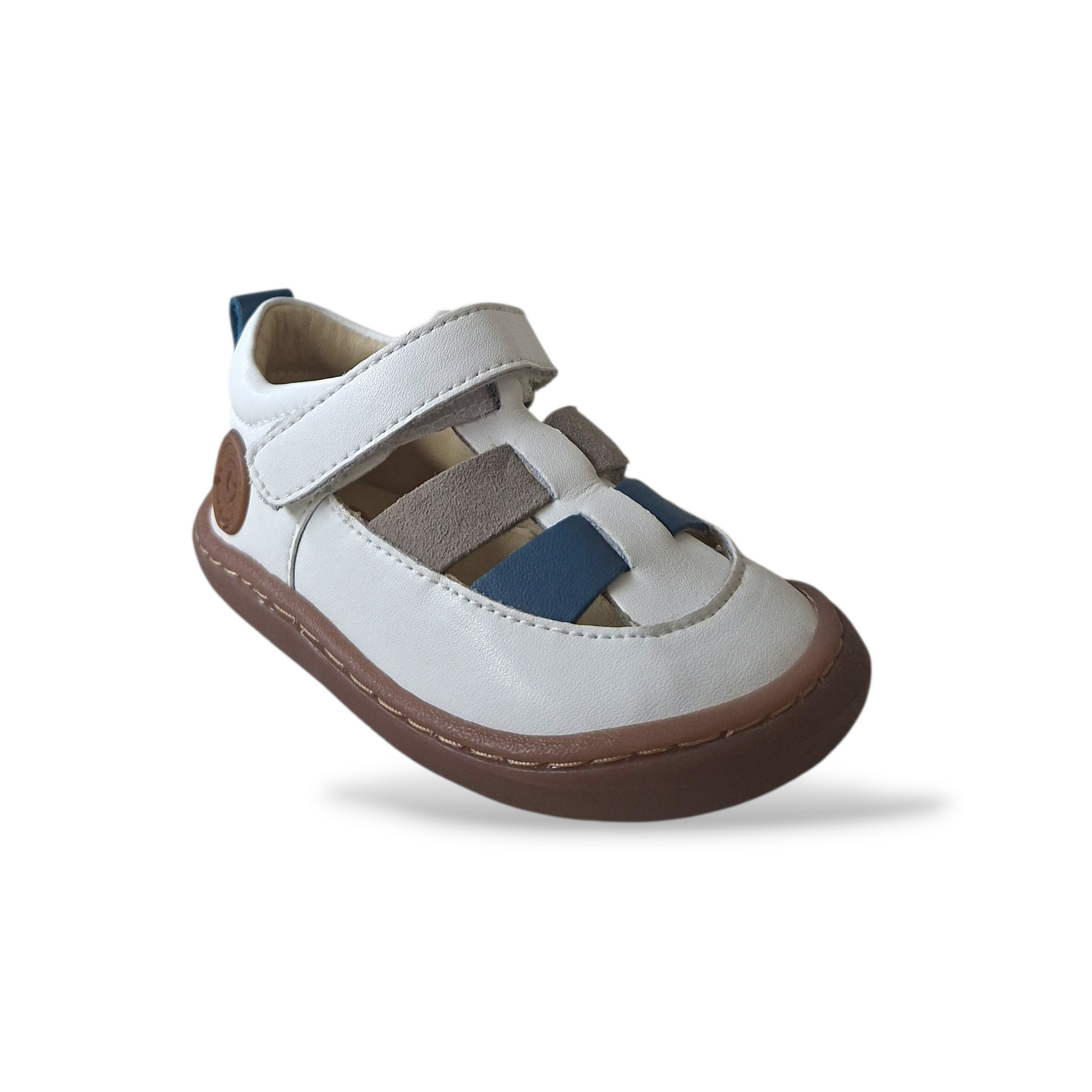 Scarpe-primi-passi-barefoot-Gioseppo-Rangeley-pelle-bianco-Scarpetteria-Gica-Trani
