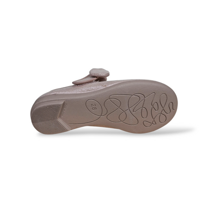 Ballerine bambina VUL-LADI cipria velcro cerimonia eleganti