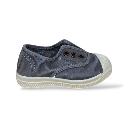 Sneakers Bambini Natural World 470 Grigio Elastico – Scarpe Vegane Traspiranti Primavera Estate
