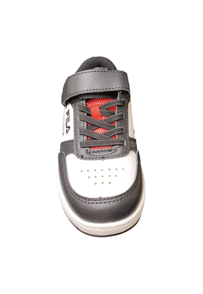 Scarpe sneakers Unisex bambini fila REGA  bianco-nero-celeste-grigio laccio elastico e velcro