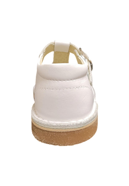 Scarpe occhi di bue-semiaperto Bambini panyno B2805  bianco fibia