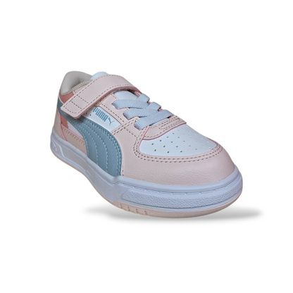 Scarpe-bambina-velcro-Puma-Caven-rosa-bianco-celeste-Scarpetteria-Gica-Trani
