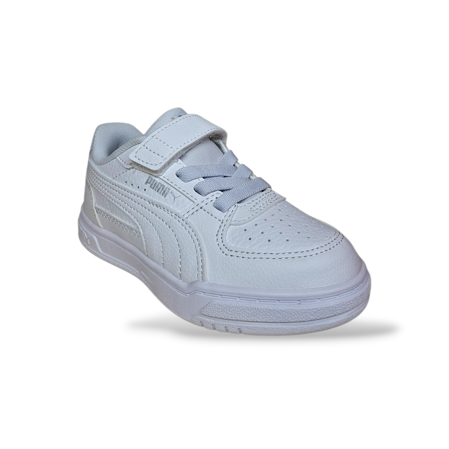 Scarpe-bambino-Puma-Caven-bianco-pelle-sintetica-velcro-Scarpetteria-Gica-Trani
