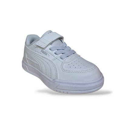 Scarpe-bambino-Puma-Caven-bianco-pelle-sintetica-velcro-Scarpetteria-Gica-Trani
