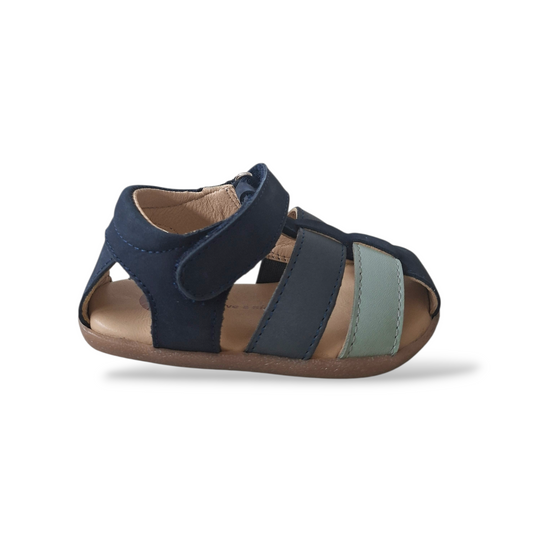 Scarpe-primi-passi-barefoot-Gioseppo-Morley-pelle-blue-celeste-velcro-Scarpetteria-Gica-Trani
