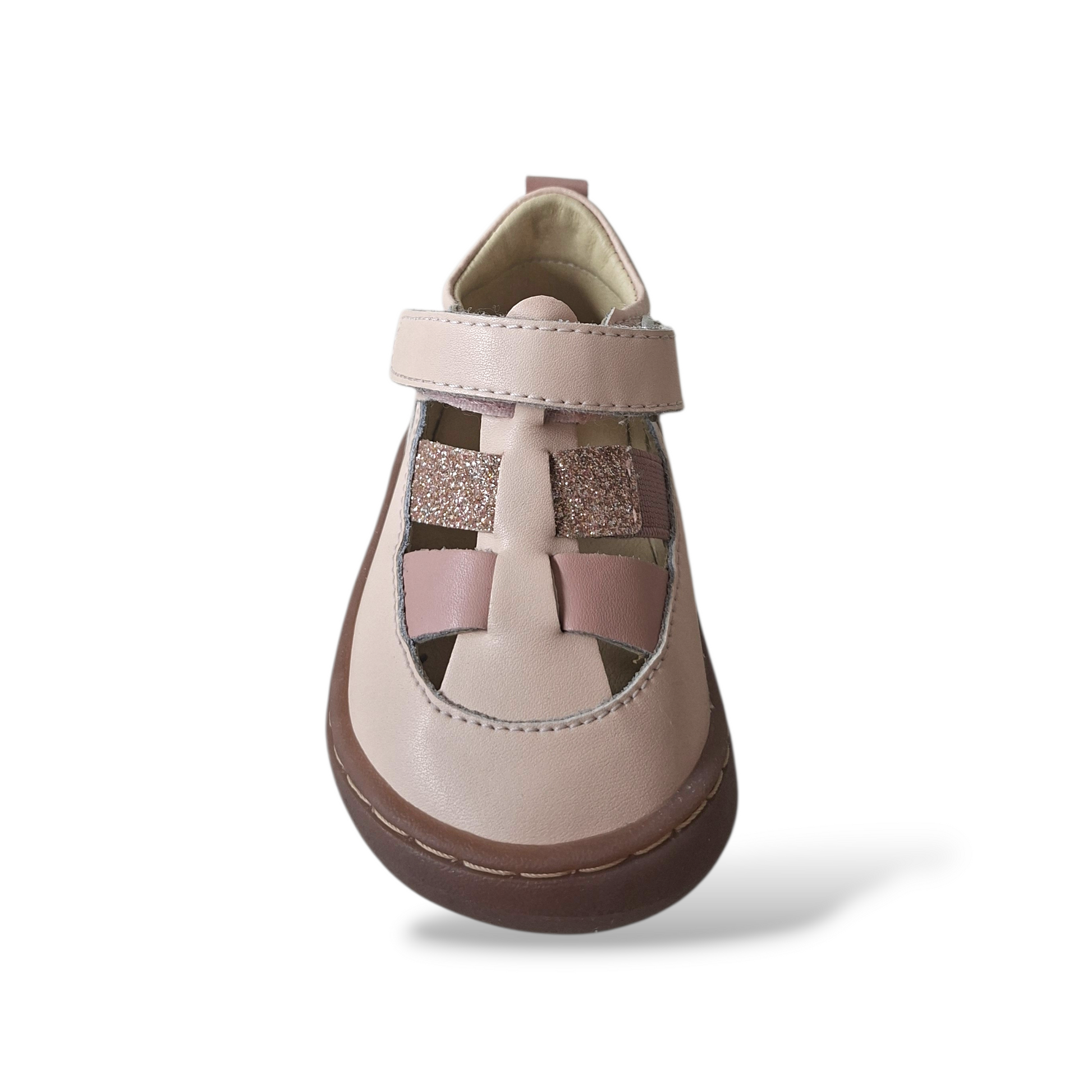 Calzature-barefoot-bambina-Gioseppo-Carver-pelle-cipria-suola-flessibile-Scarpetteria-Gica-Trani
