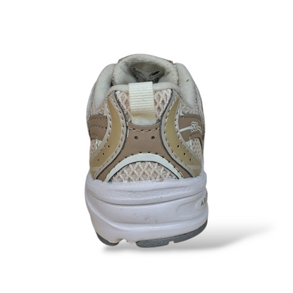 Sneakers bambino New Balance 530 beige bianche laccio