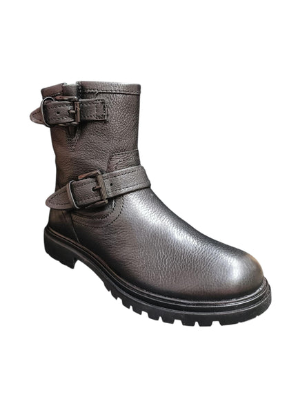 Stivaletti bambina Shooterino Shoort nero pelle - Stile urban con zip laterale