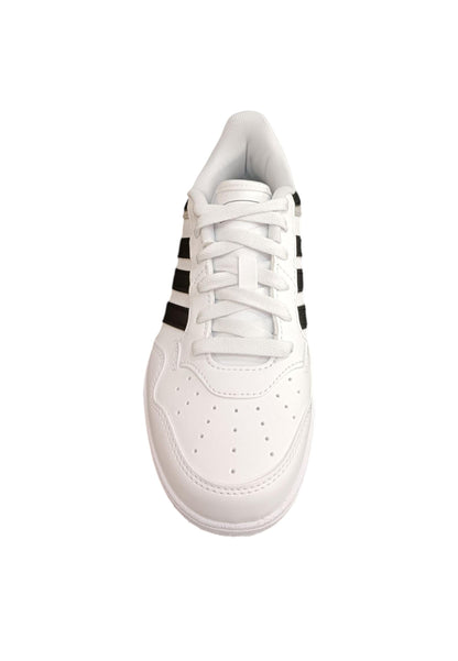 sarpe sneakers Bambini e ragazzi adidas hoops  bianco-nero laccio