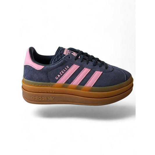 Sneakers-Adidas-Gazelle-Bold-J-IH6459-grigio-rosa-beige-bambina-vista-laterale-suola-platform-Scarpetteria-Gica-Trani