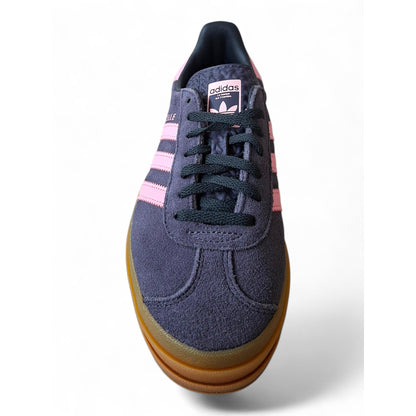 Sneakers-platform-bambina-Adidas-Gazelle-Bold-grigio-beige-dettaglio-laccio-classico-Scarpetteria-Gica-Trani