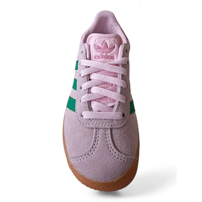 Adidas-originals-Gazelle-C-JP7133-rosa-verde-beige-bambina-vista-laterale-laccio-classico-Scarpetteria-Gica-Trani