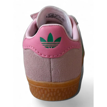 scarpa-bambina-Adidas-Gazelle-CF-EL-I-JP7138-rosa-verde-beige-bambina-vista-laterale-velcro-laccio-elastico-Scarpetteria-Gica-Trani