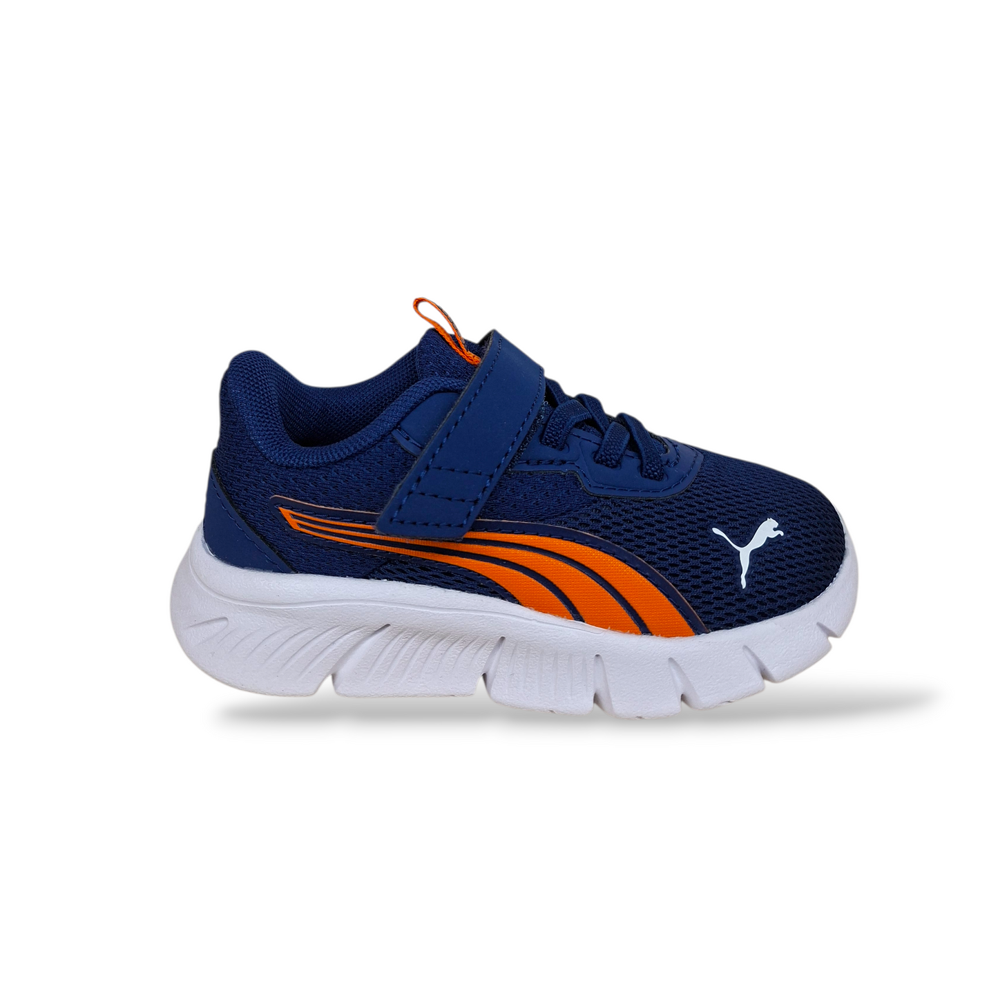 Sneakers-bambino-Puma-FlexFocus-blu-arancione-velcro-Scarpetteria-Gica-Trani
